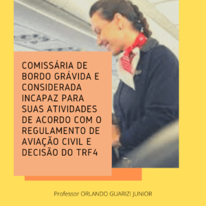 Leia mais sobre o artigo COMISSÁRIA DE BORDO GRÁVIDA É CONSIDERADA INCAPAZ PARA SUAS ATIVIDADES DE ACORDO COM O REGULAMENTO DE AVIAÇÃO CIVIL E DECISÃO DO TRF4