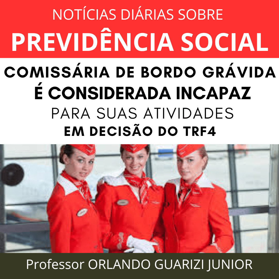 Leia mais sobre o artigo COMISSÁRIA DE BORDO GRÁVIDA É CONSIDERADA INCAPAZ PARA SUAS ATIVIDADES DE ACORDO COM O REGULAMENTO DE AVIAÇÃO CIVIL E DECISÃO DO TRF4